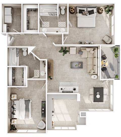 a floor plan of a house with a bedroom and a living room